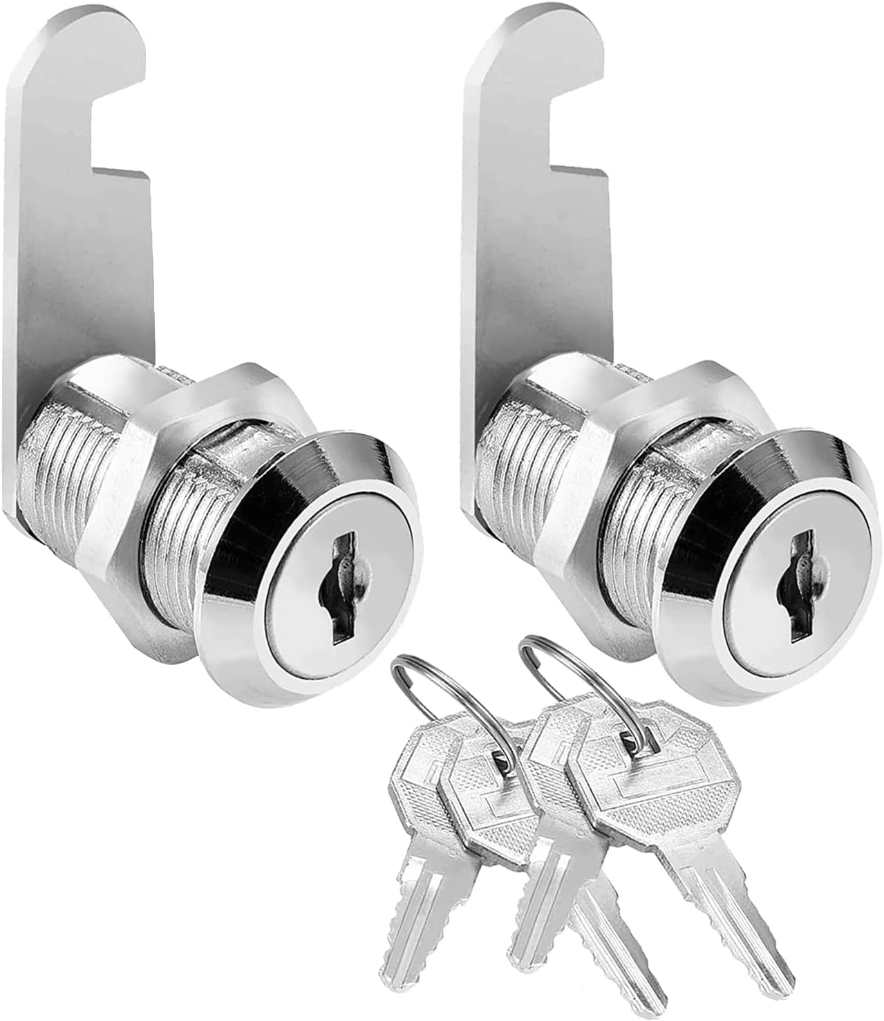Premium Cam Locks Keyed Alike, 5/8" Lock 2 Pcs Locks