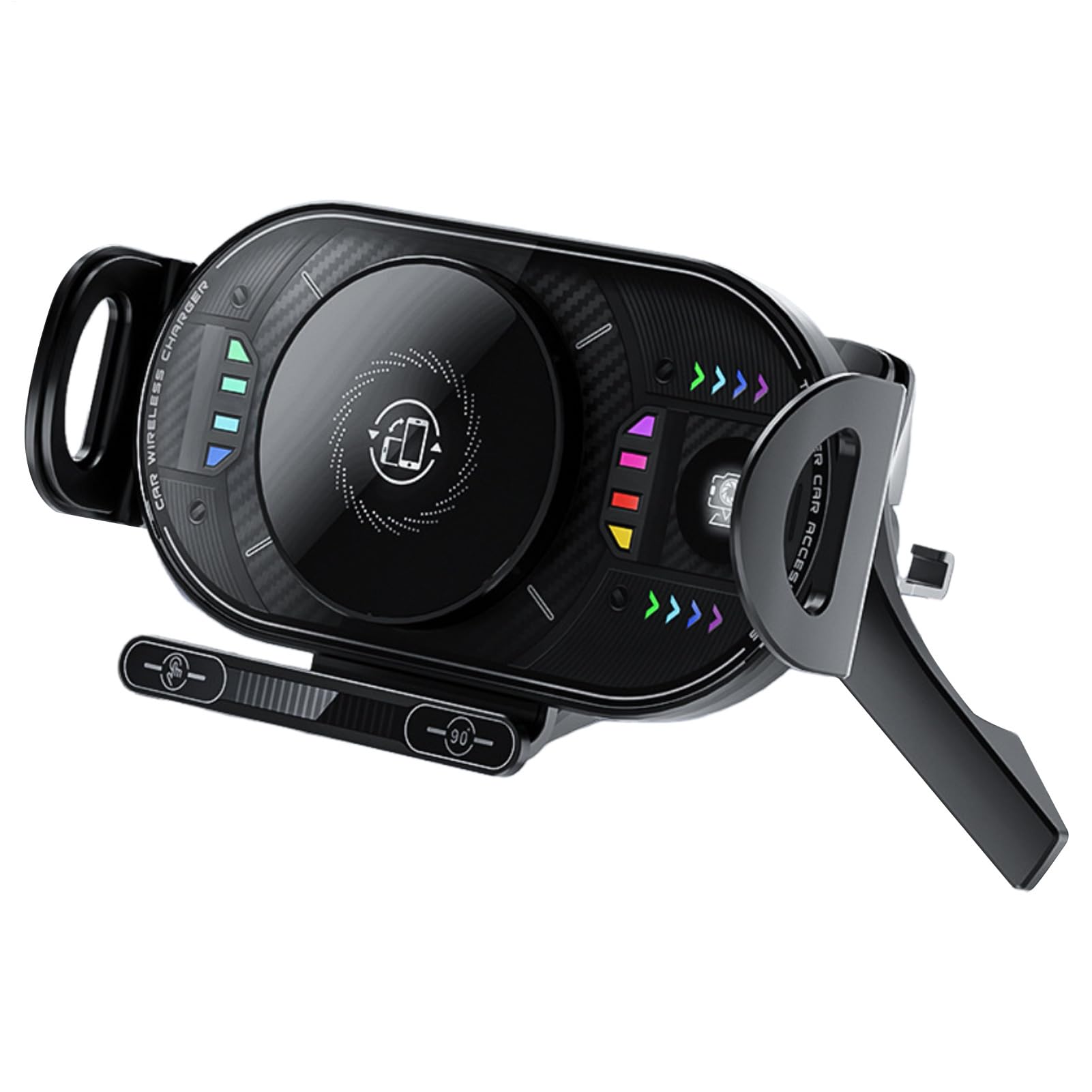 Auto Wireless Ladegerät Halterung Klappbar Mit Typ-C Schnellladung | Auto Handyhalter Drahtlosladegerät für SUV Limousine LKW Fahrzeug Lüftungsgitter Männer und Frauen Fahrer Navigation