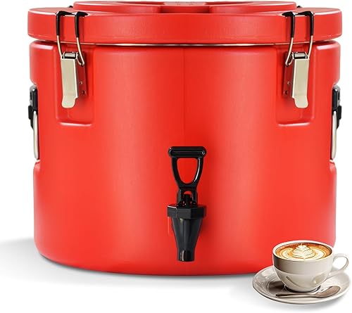 Dispensador de bebidas aislado de 20L5 galones, dispensador de bebidas frías y hielo con boquilla y asas portátiles, dispensador térmico de bebidas