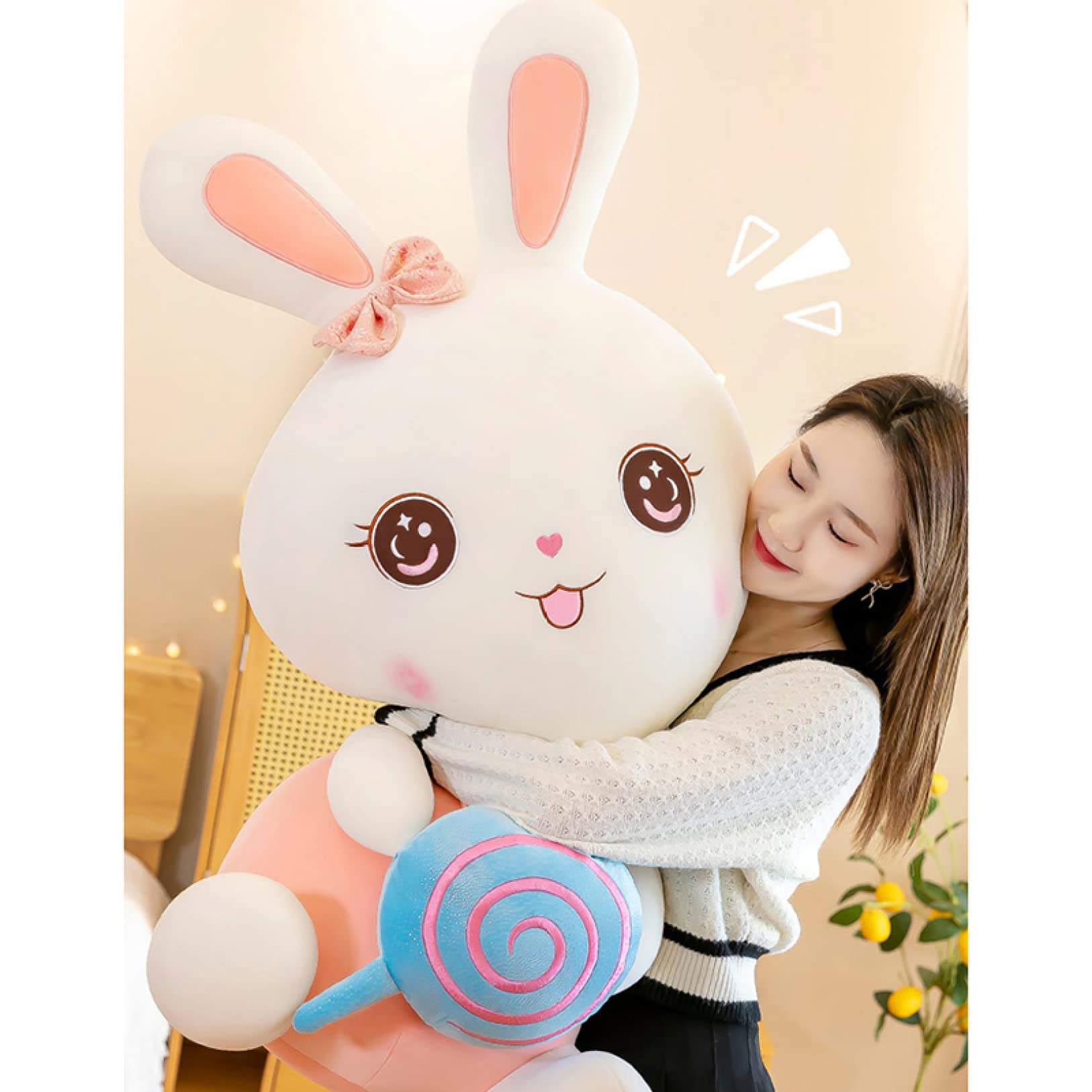 Amazon.co.jp: M．ASSOLATO ウサギ ぬいぐるみ 32cm 大 兎
