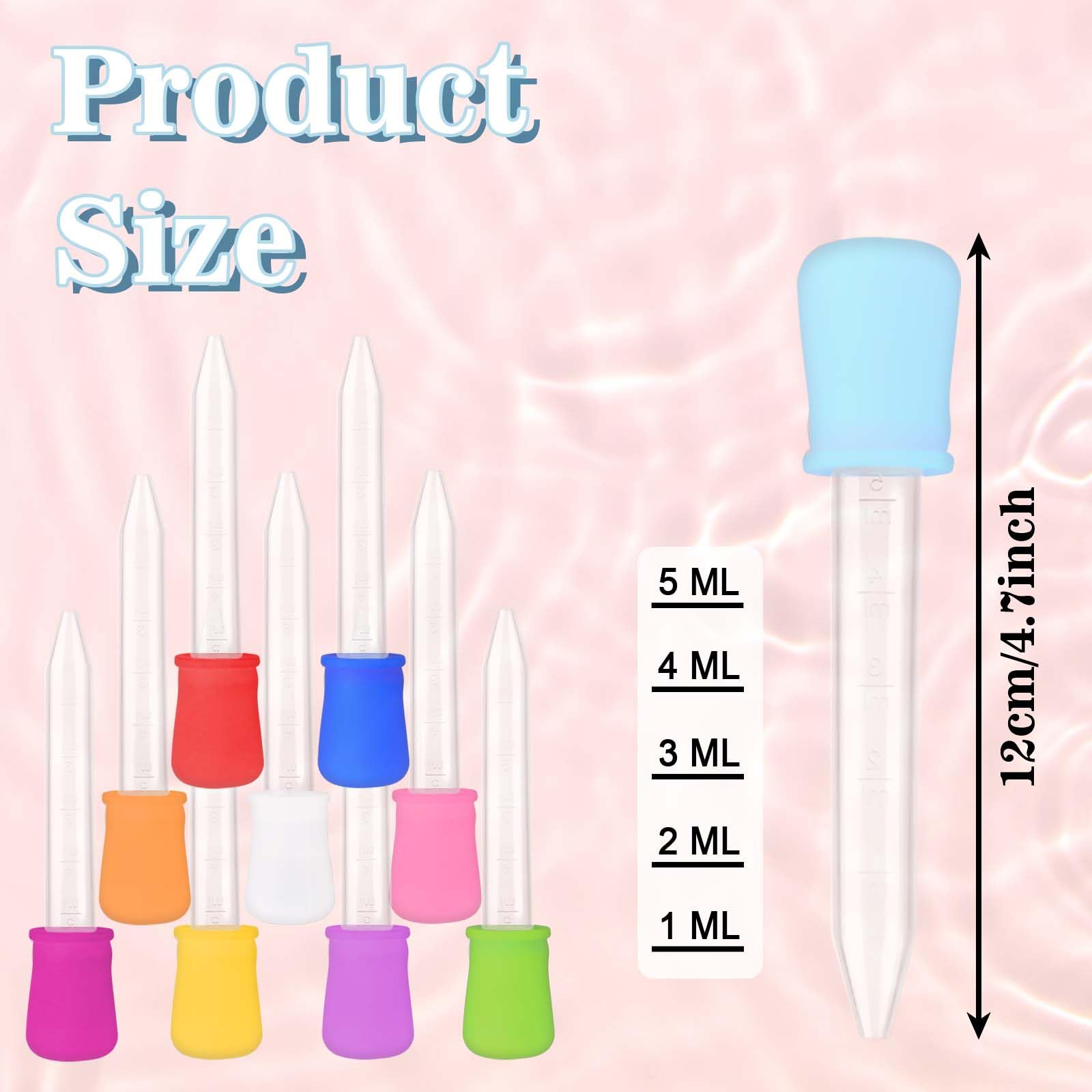EQLEF Pipetta Contagocce Plastica Silicone 5 ML per Bambini Giochi d