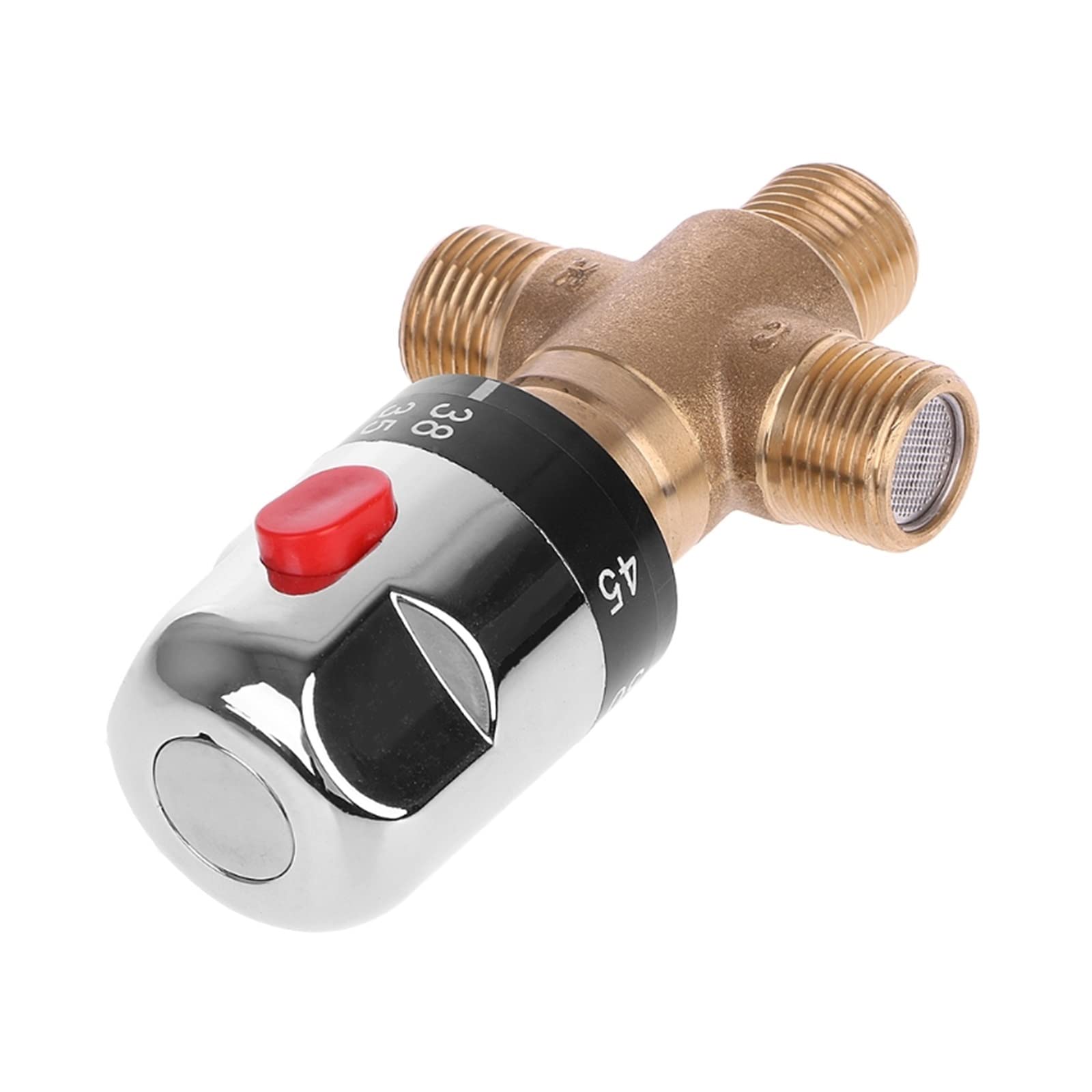 Válvula mezcladora termostática macho G1/2 de 3 vías para control de temperatura de ducha