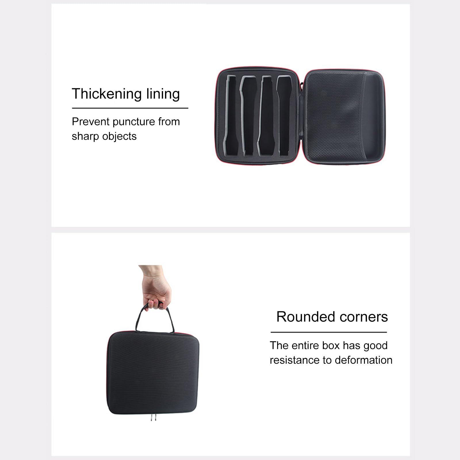 Étui de transport pour microphone portable - Boîte de rangement rigide pour 4 micros portatifs - Fermeture sécurisée - Support de microphone de voyage