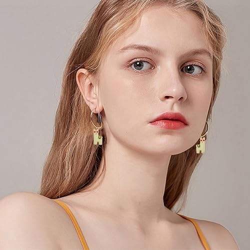 Miniatura 6 de SUPERFINDINGS 40 dijes de jirafa y alpaca de 5 colores, 2 estilos, esmalte de aleación, dijes colgantes de temática animal, color mixto, amarillo,