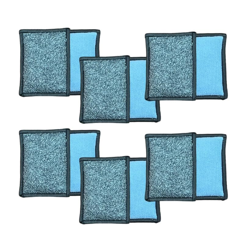 TUFF-SCRUB Microfiber The Original Multi Surface Scrub And Wipe Sponges Durable Reusable Dual-Sided For Scouring, Scrubbing, Dishwashing Easy Household Cleaning (Pack Of 6, Nano Size) (B0CM2NBJR1) Amazon Price History, Amazon Price Tracker