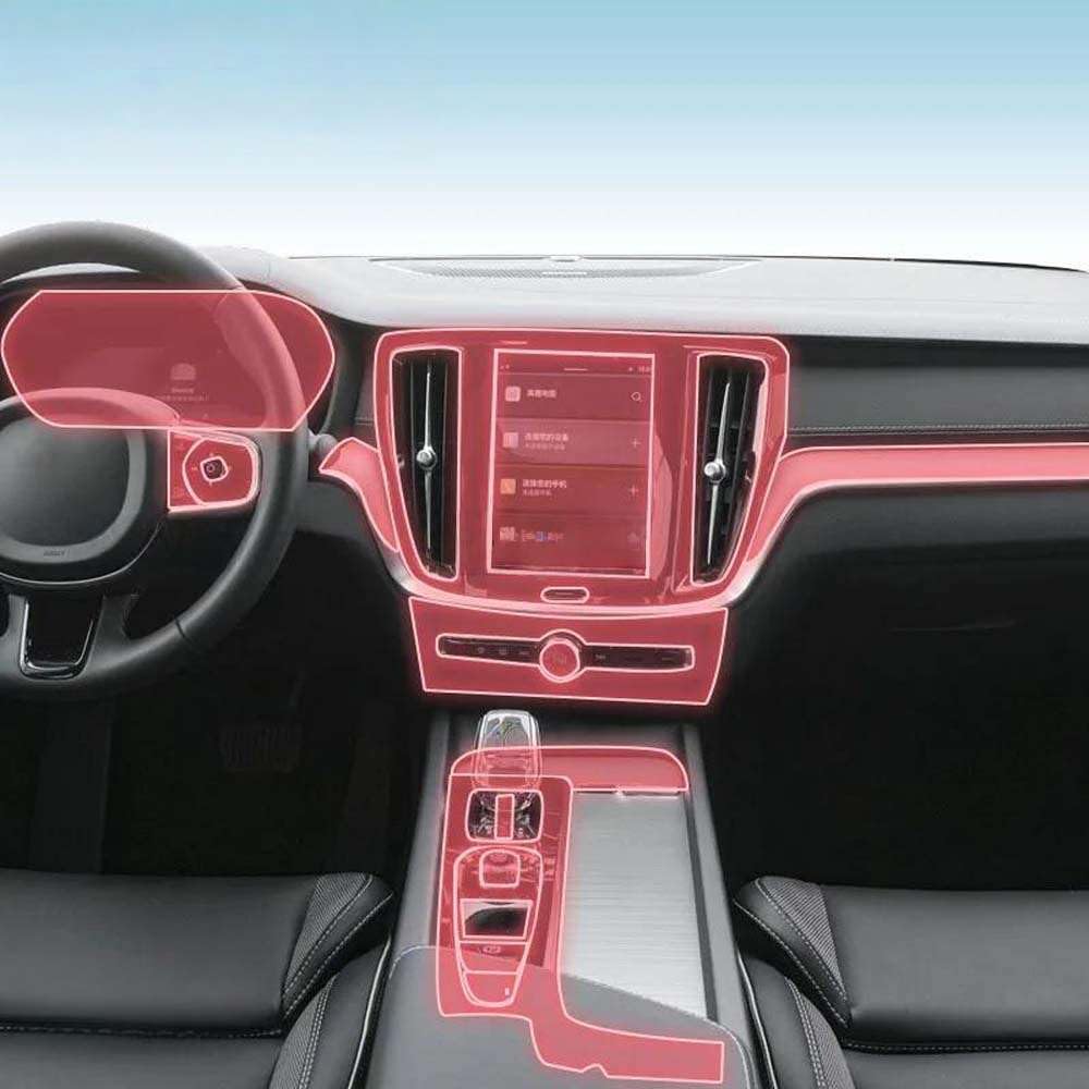 Car Interior Gearbox Panel TPU Protective, for Volvo S60 2020-2024 Film Screen Scratch Stickers