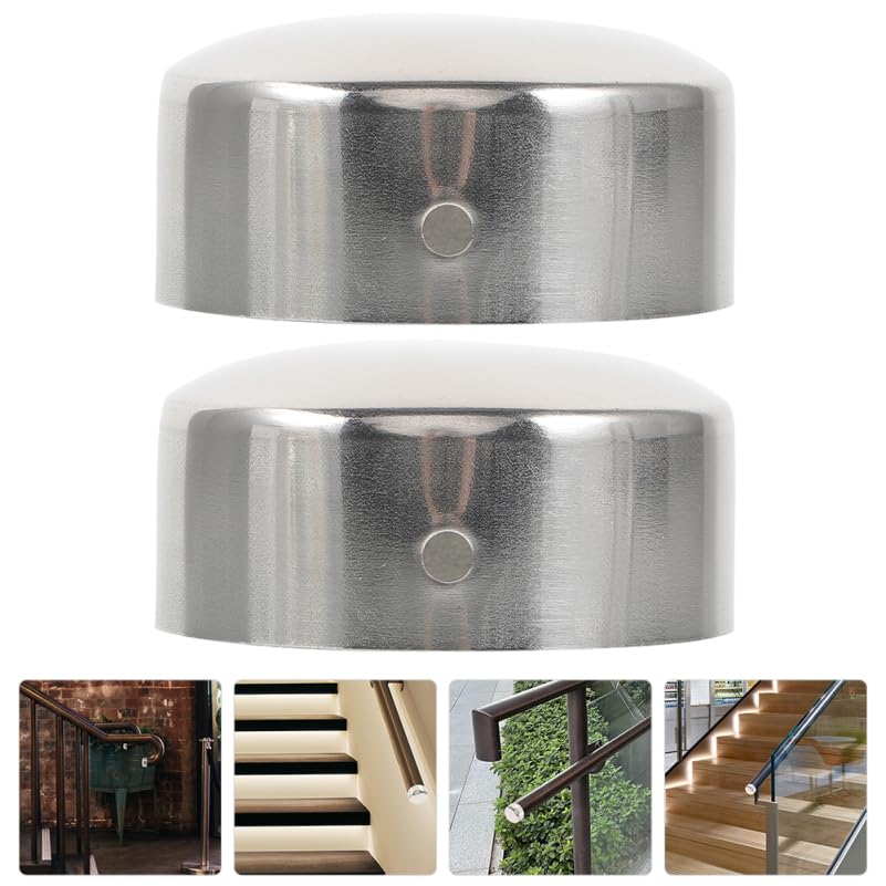 UKCOCO Stair Rail End Caps Handrail End Caps:45mm Round Hand Railing End Plugs Round Handrail End Cap for Wood - Image 4