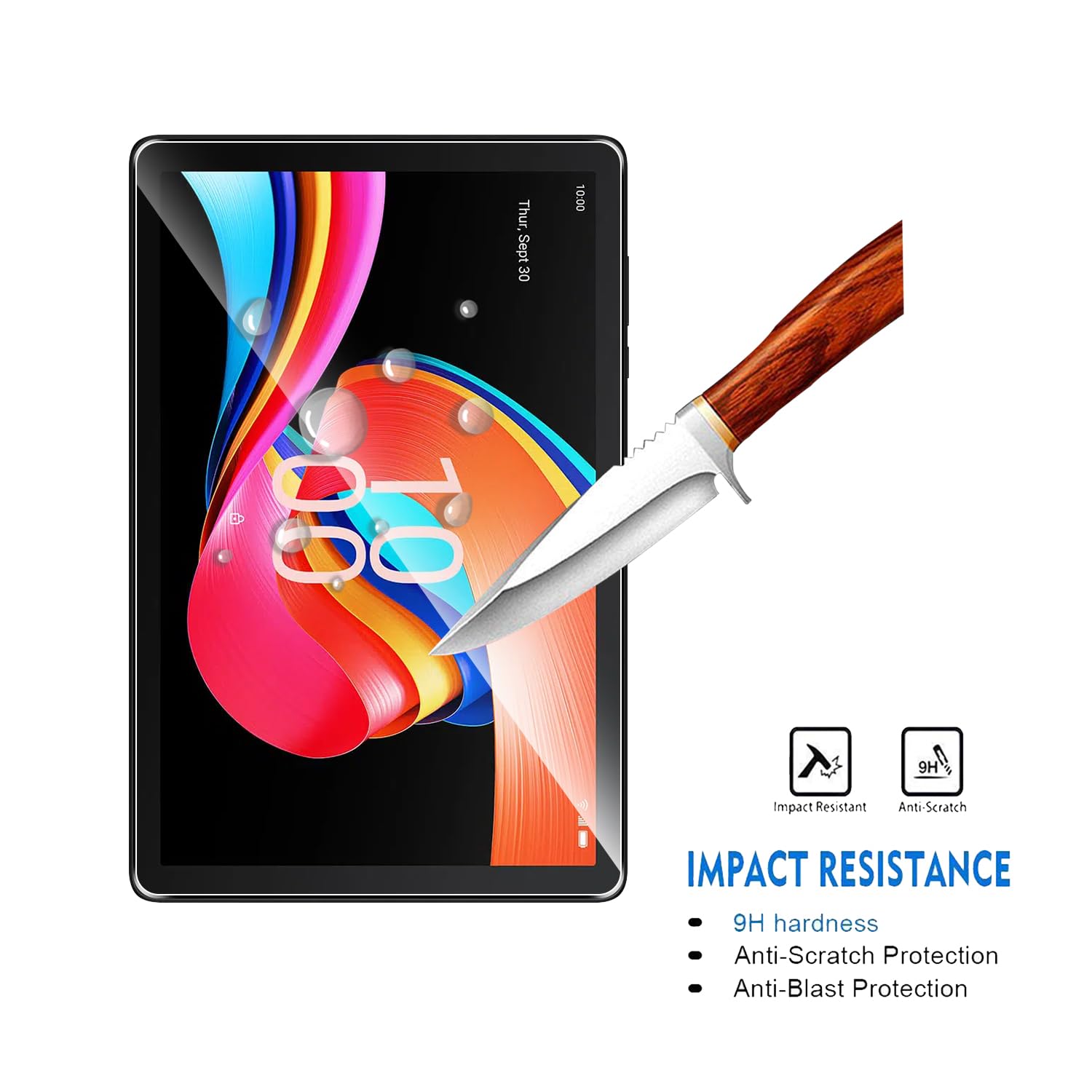 Protector De Pantalla Para TCL TAB 10L Gen 4 - 2 Unidades, Vidrio Templado 9H, Antiarañazos, Alta Definición
