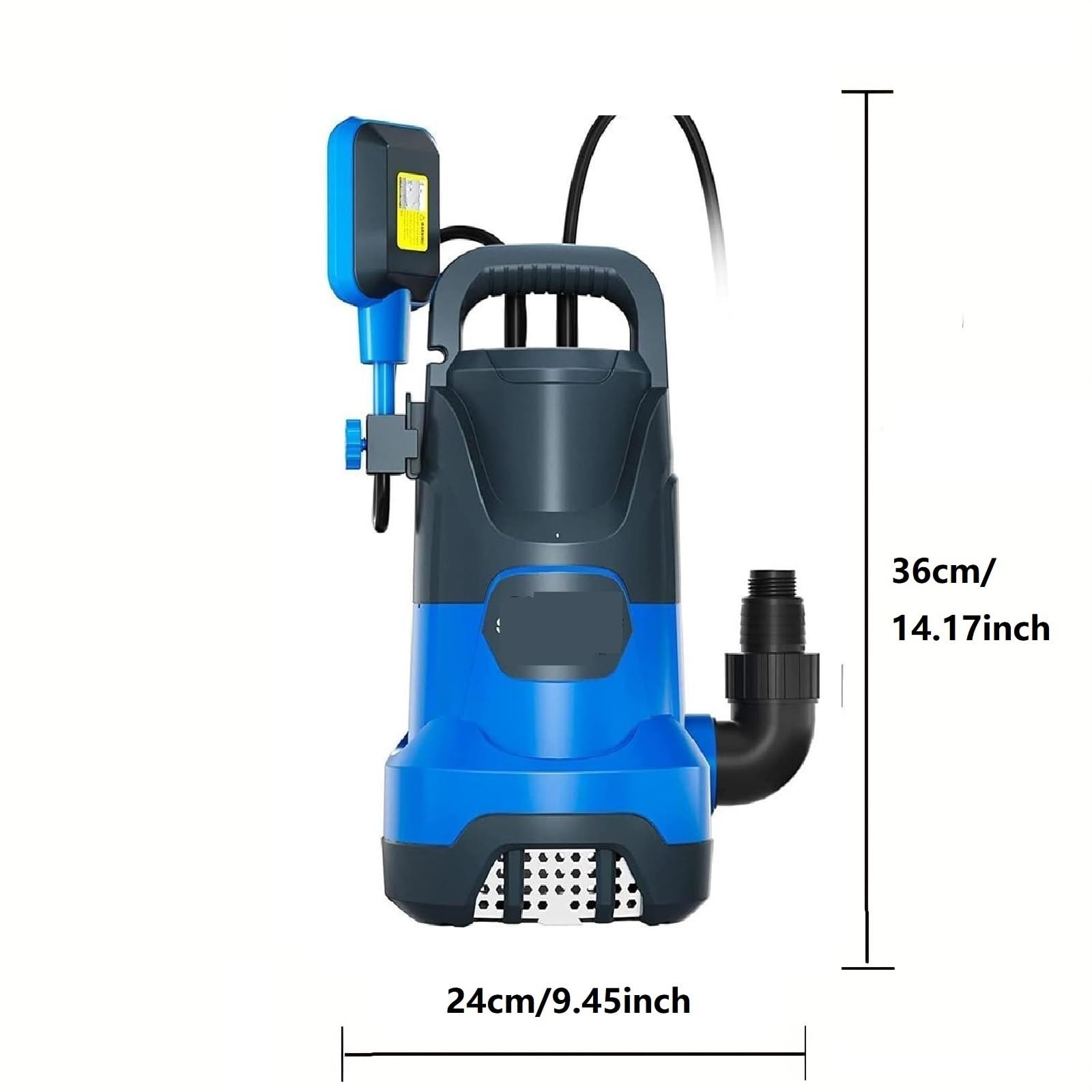 Bomba de sumidero Sumergible automática de 1 H P, 4500 GPH, con Interruptor de Flotador, portátil, for Transferencia de Agua con adaptadores. Estanque, Piscina, Piscina Infantil
