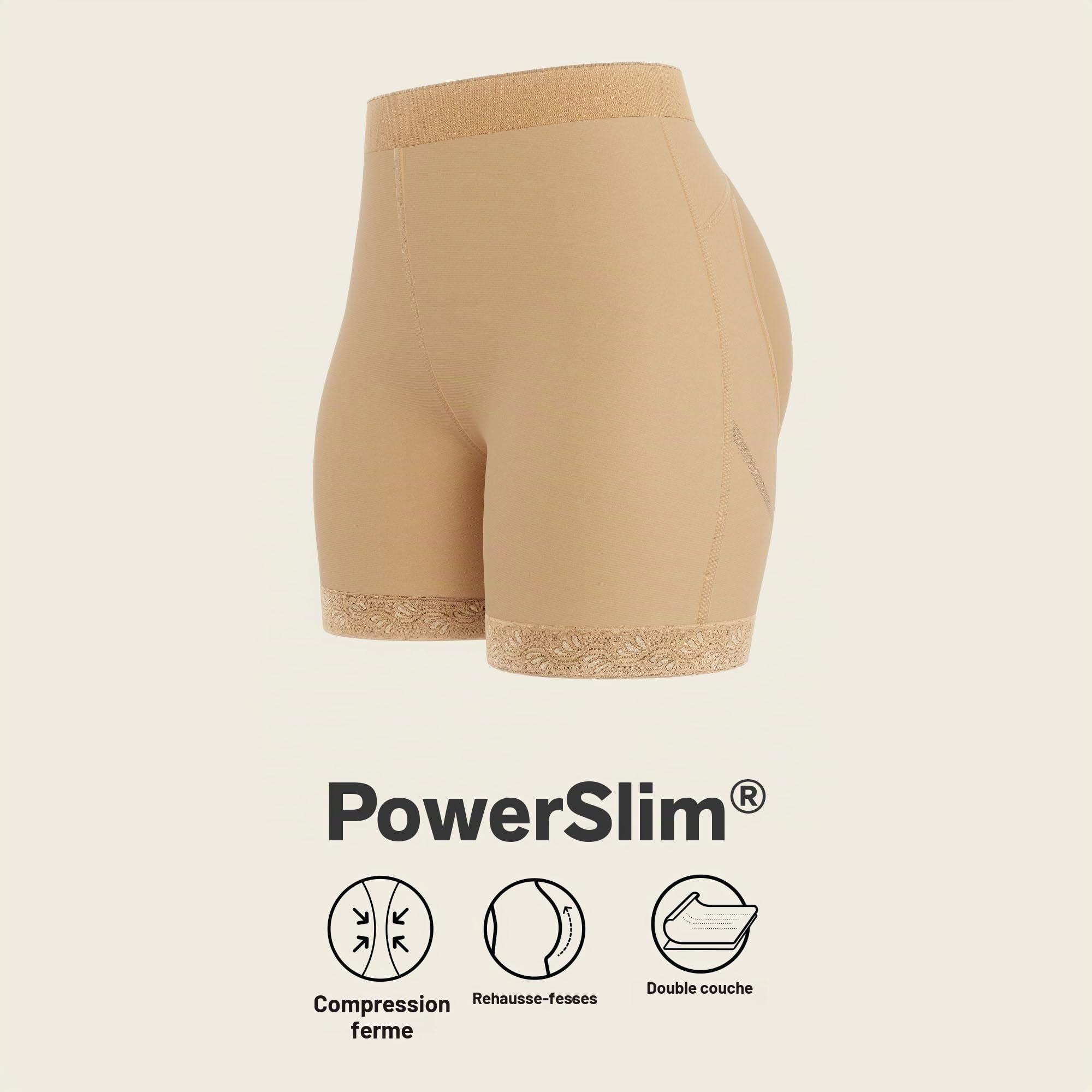 Leonisa Shorty Invisible à contrôle modéré à Effet Fesses liftées