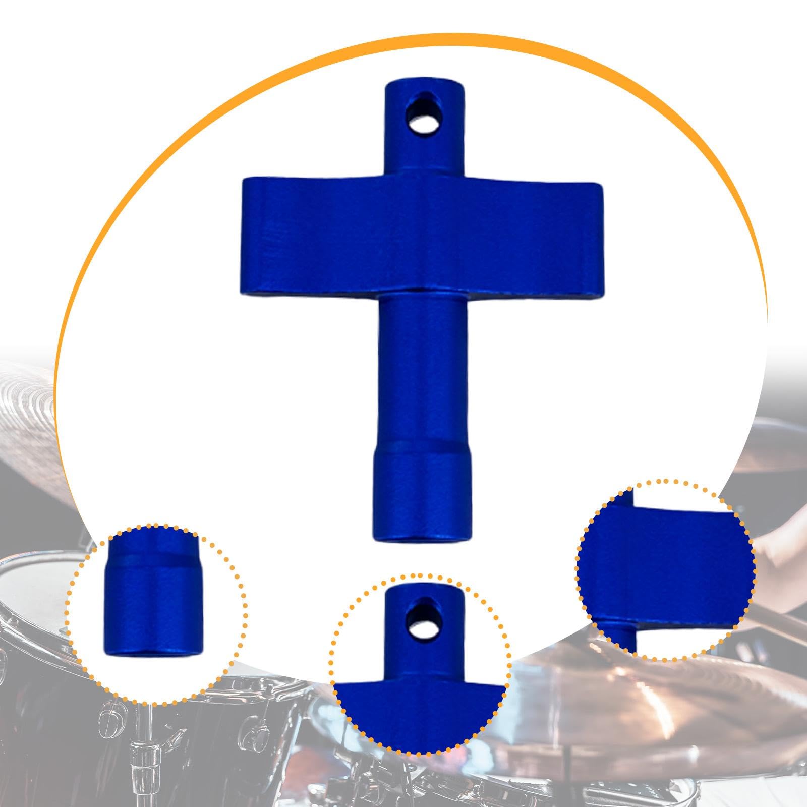 Wmqbjta Drum Tuner Tool with Universal Fit for Percussion, blue