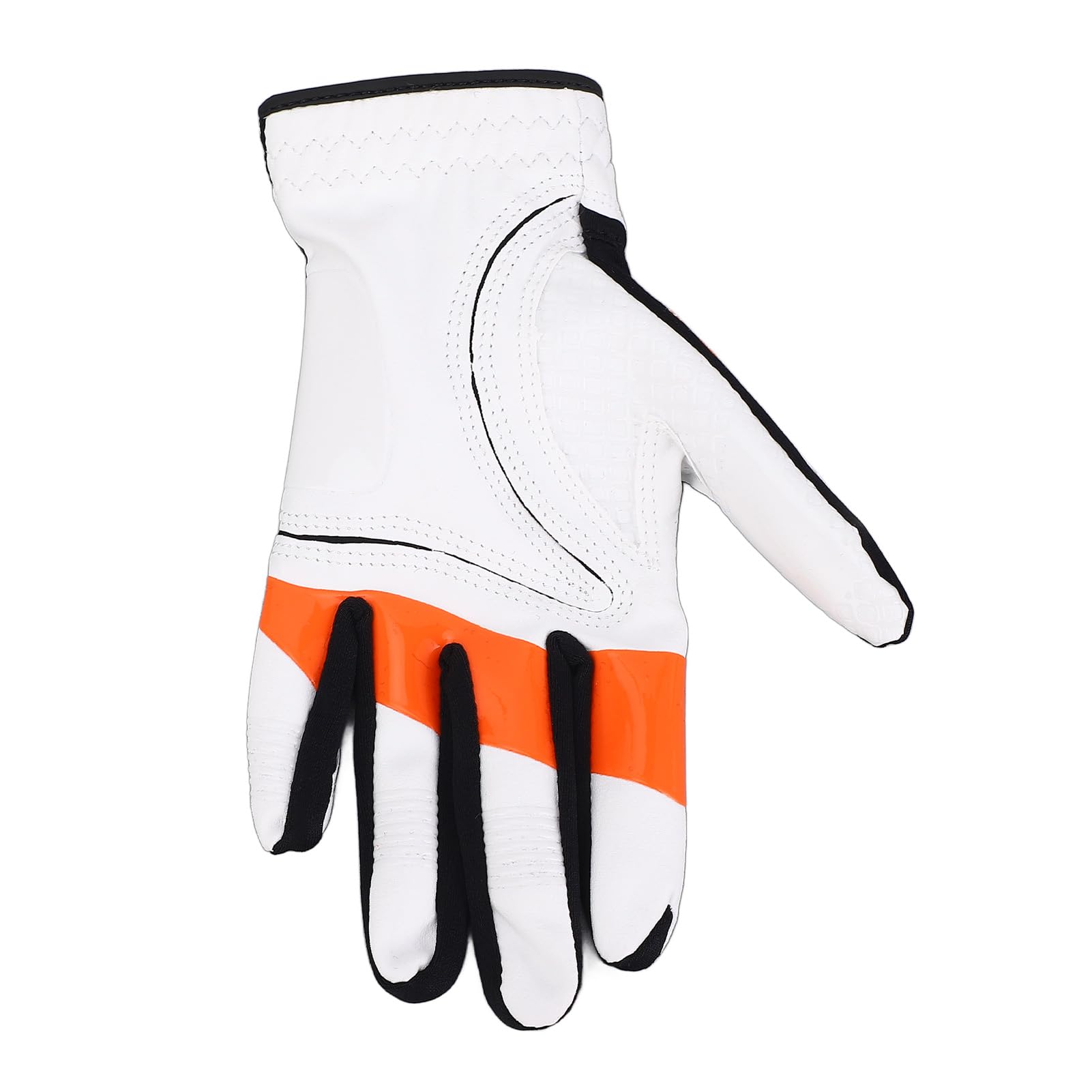 Guanto da Golf con Impugnatura, Guanto con Impugnatura in Silicone Antiscivolo, con Area di Arancione per il Corretto Posizionamento della Mano, Controllo dello Swing e Precisione della Palla,