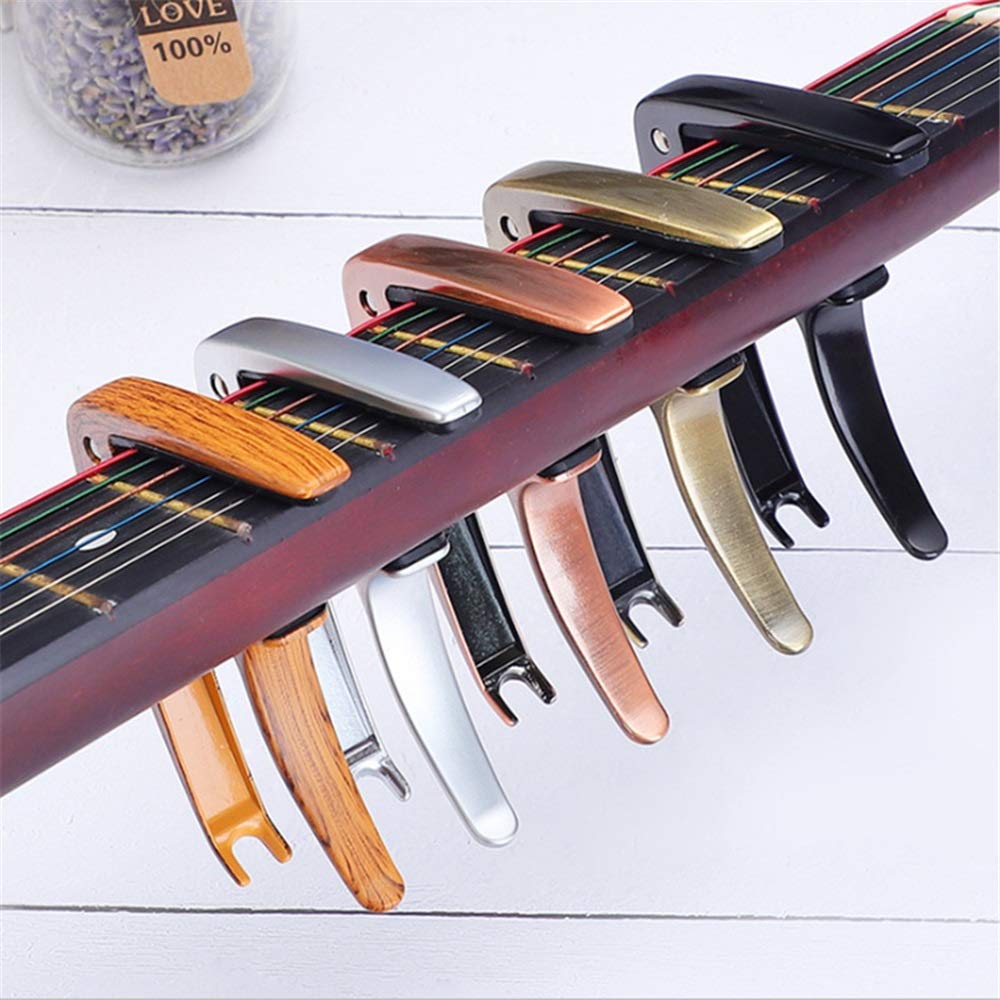BATLAM Capotasto per Chitarra Accessori per Chitarra Capotasto per Chitarra per Chitarre Folk ed elettriche per Una Facile trasposizione (Color : Black, Size : One Size) (Black One Size)
