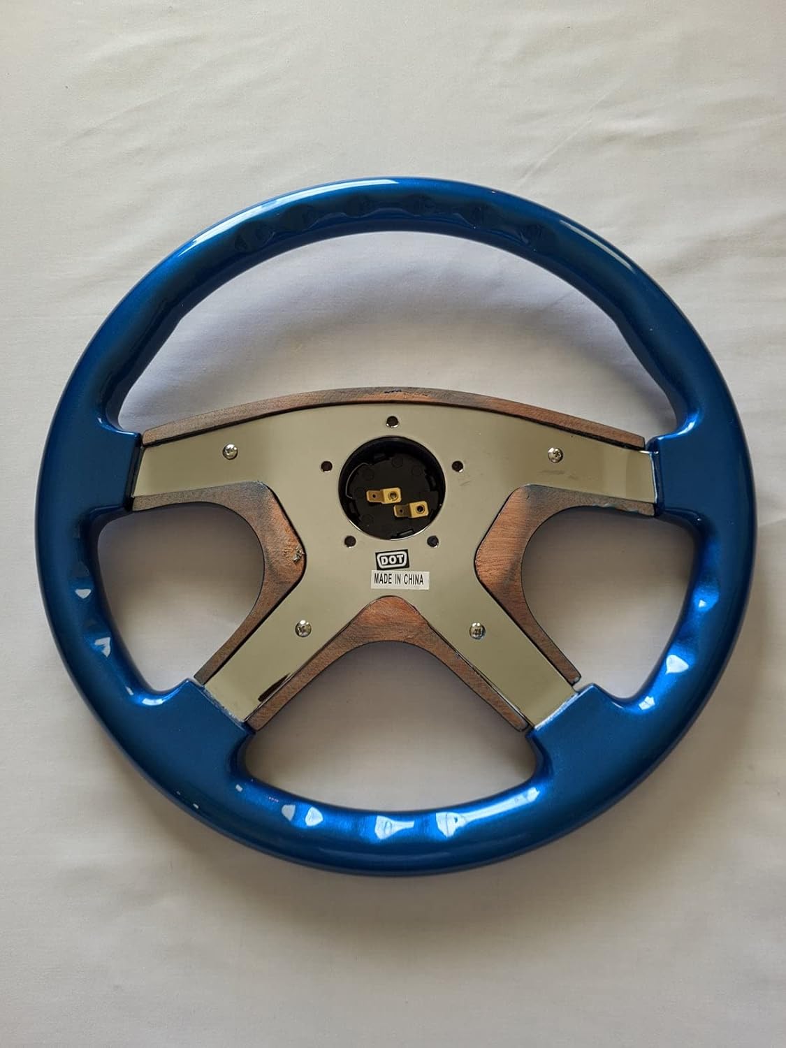 RAPTOR 15'' Blue Wood Steering Wheel