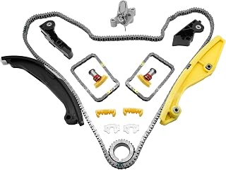 90738S Engine Timing Chain Kit with Tensioner & Guide for Ford Edge Explorer F-150 Flex Mustang Taurus & for Lincoln MKS MKZ MKX 2011-2019 fits DOHC V6 3.5L 3.7L
