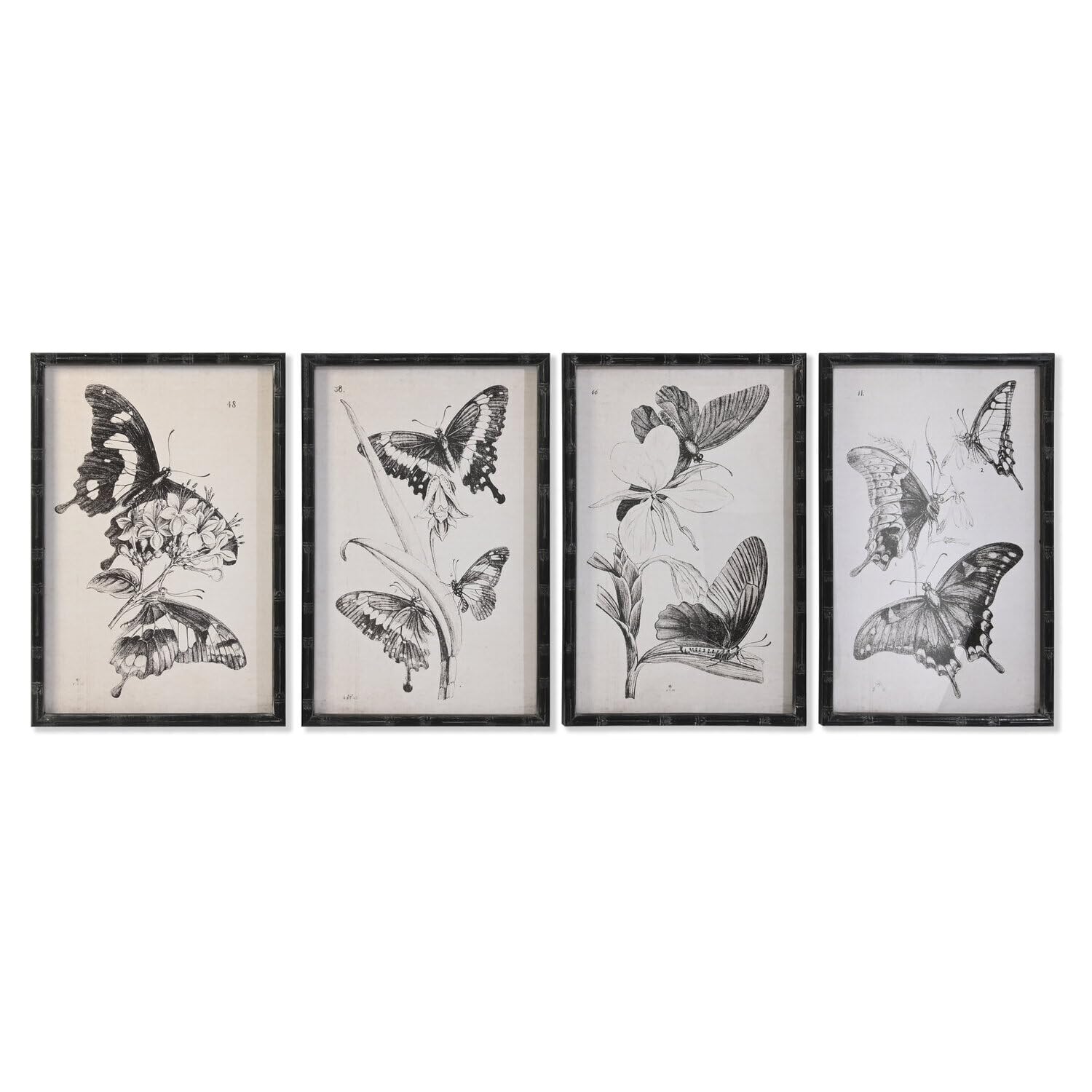 Cuadro cristal abeto mariposas tableau en verre pour salon chaleureux