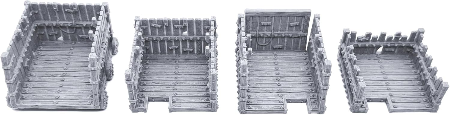 EnderToys Siege Tower by Printable Scenery, 3D Printed Tabletop RPG Scenery and Wargame Terrain 28mm Miniatures