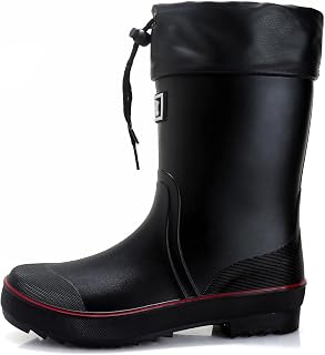 Wellington Boots Mens, Waterproof Non-slip Rubber Outdoor Wellies, Chelsea Boots For Men, Stylish Rubber Knee-high Garden Shoes