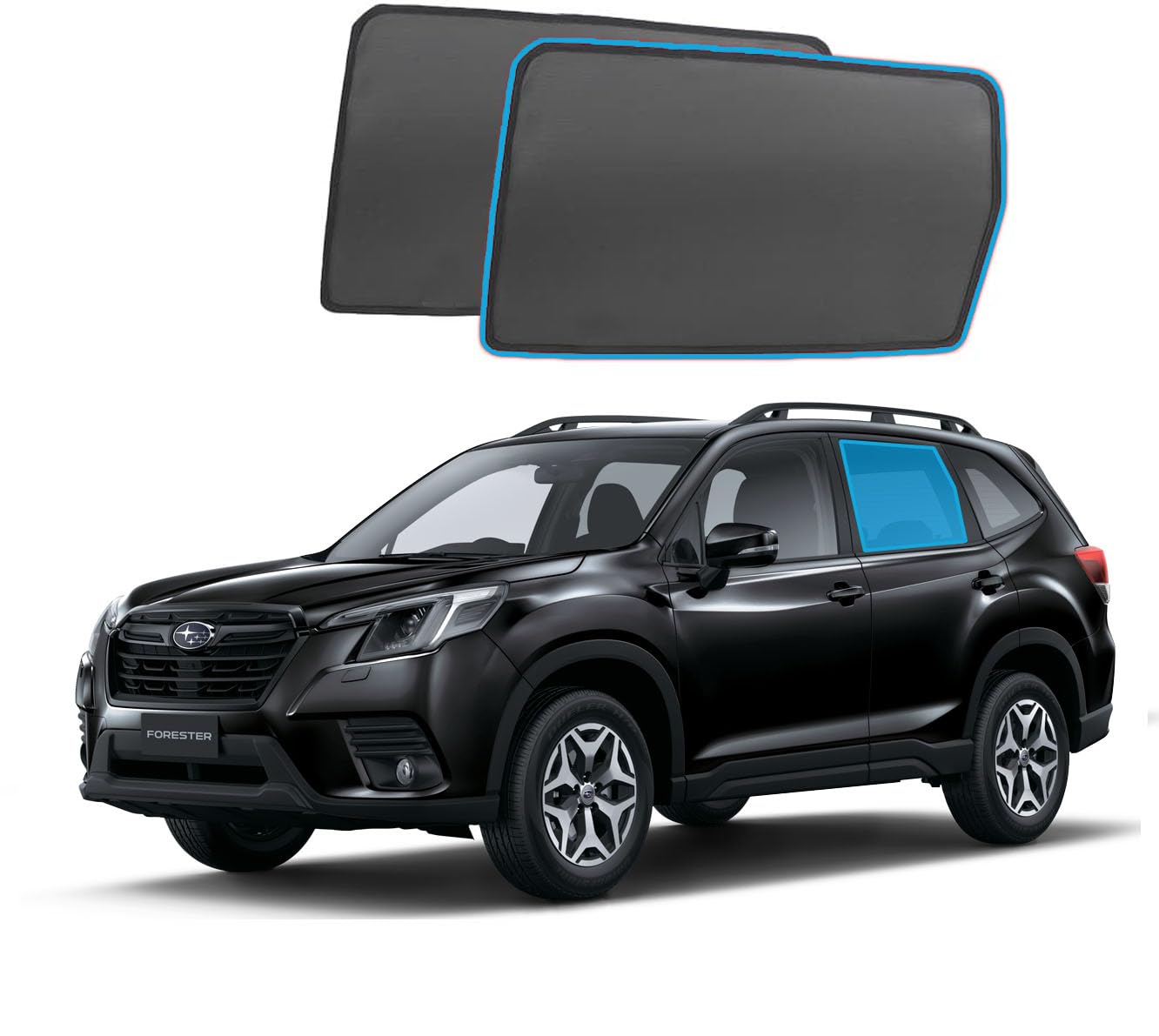 Side & Rear Windows Sun Shade for Subaru Forester 2019-2023 | Custom Fit, Magnetic Mesh Cover | Baby UV/Heat Protection, Privacy Shield Sunshade