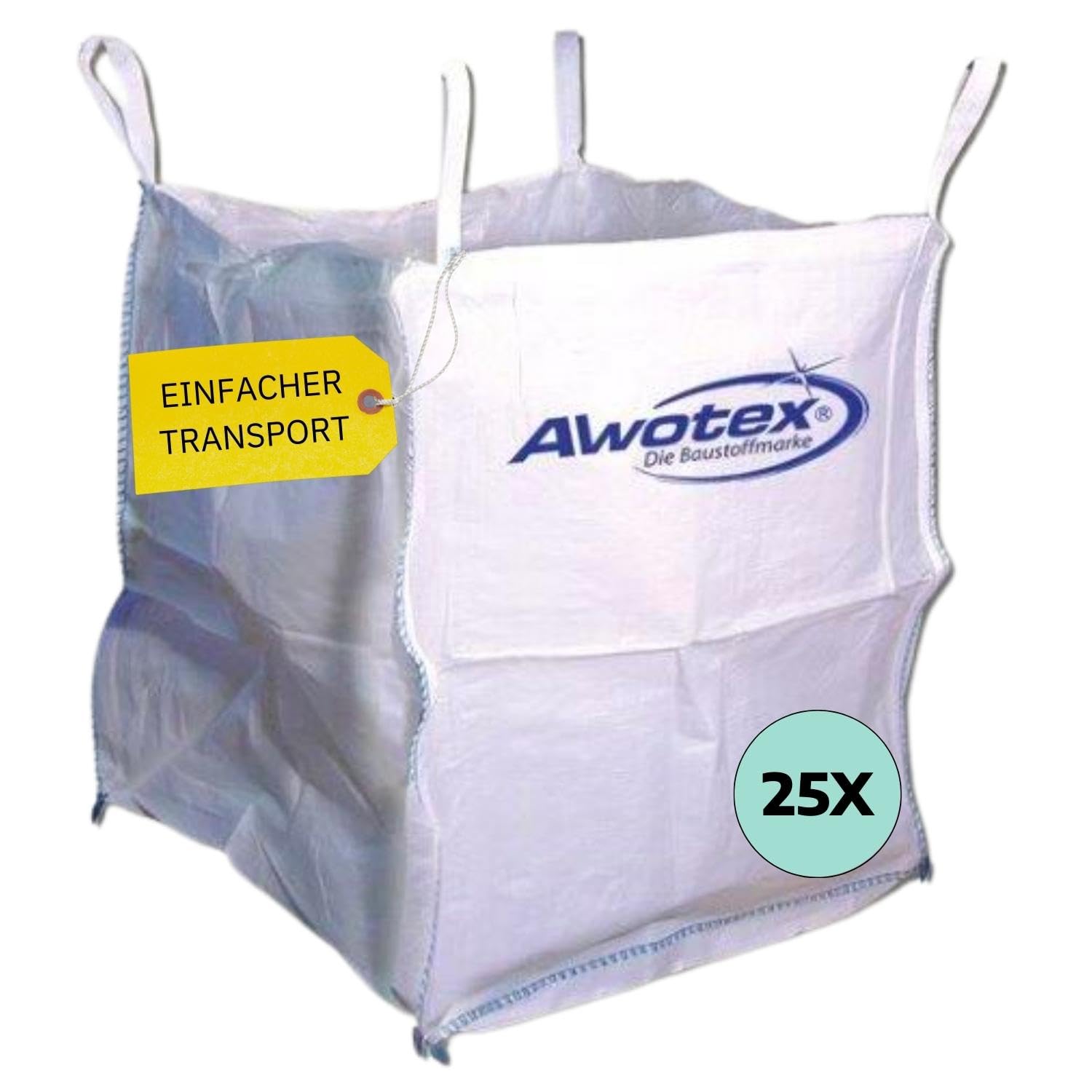 Steine Big Bag 90x90x90 cm unbeschichtet I 25 Stück