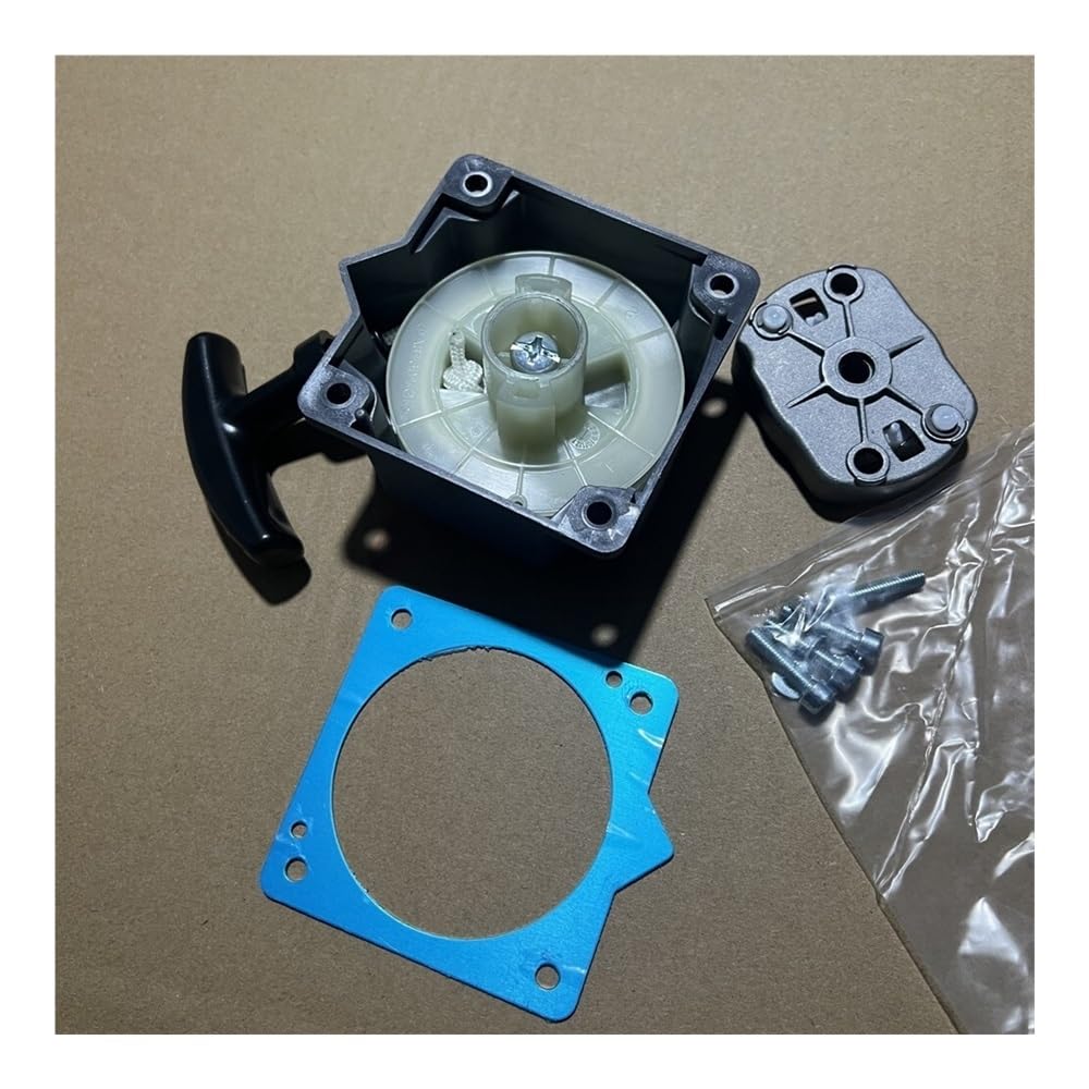 Emak # 61452042R Recoil Starter & Cup & Gasket Compatible with Mac Chainsaw BCH400 BCH 400 400T Chain Saw Pull Start Cog Claw(2 Teeth Starter)