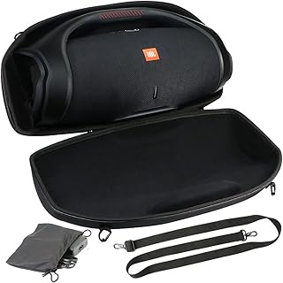 co2CREA Hard Travel case Replacement for JBL Boombox 2 Boombox 3 Waterproof Portable Bluetooth Speaker (All Black Case for Boombox 2 Speaker)