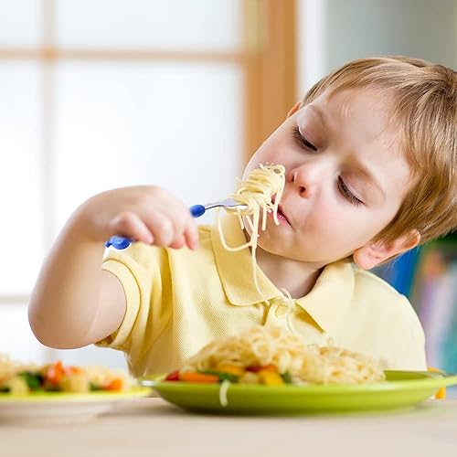 Miniatura 3 de FUNNUO Juego de 2 utensilios de dibujos animados para niños, cuchara y tenedor para niños, juego de cubiertos seguros de acero inoxidable para niños