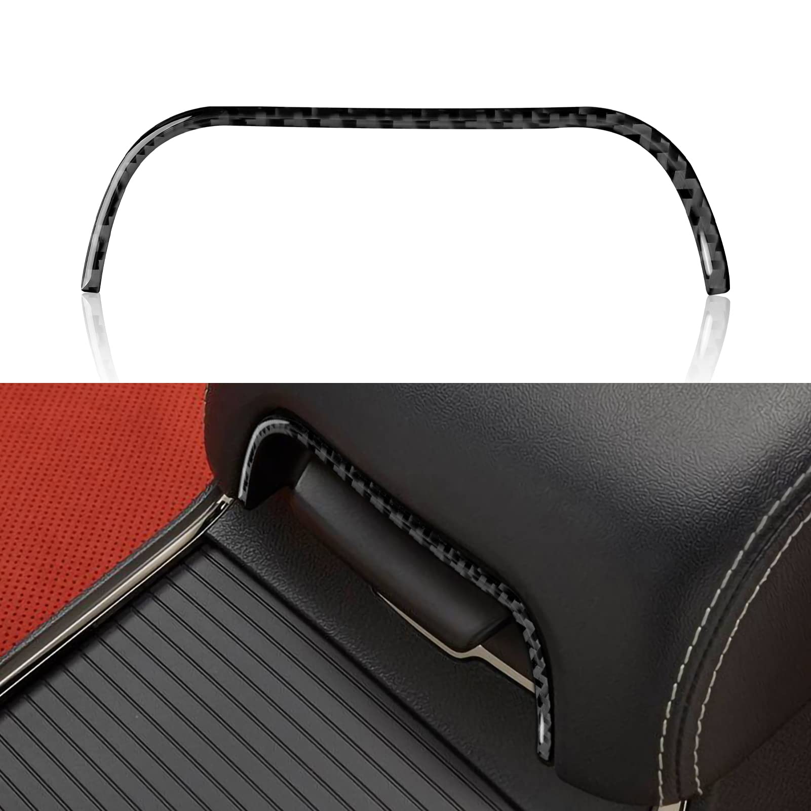 BRMYL Car Center Armrest Handle Cover Decals for 2011-2023 Dodge Charger/Chrysler 300 Accessories Carbon Fiber Interior Stickers