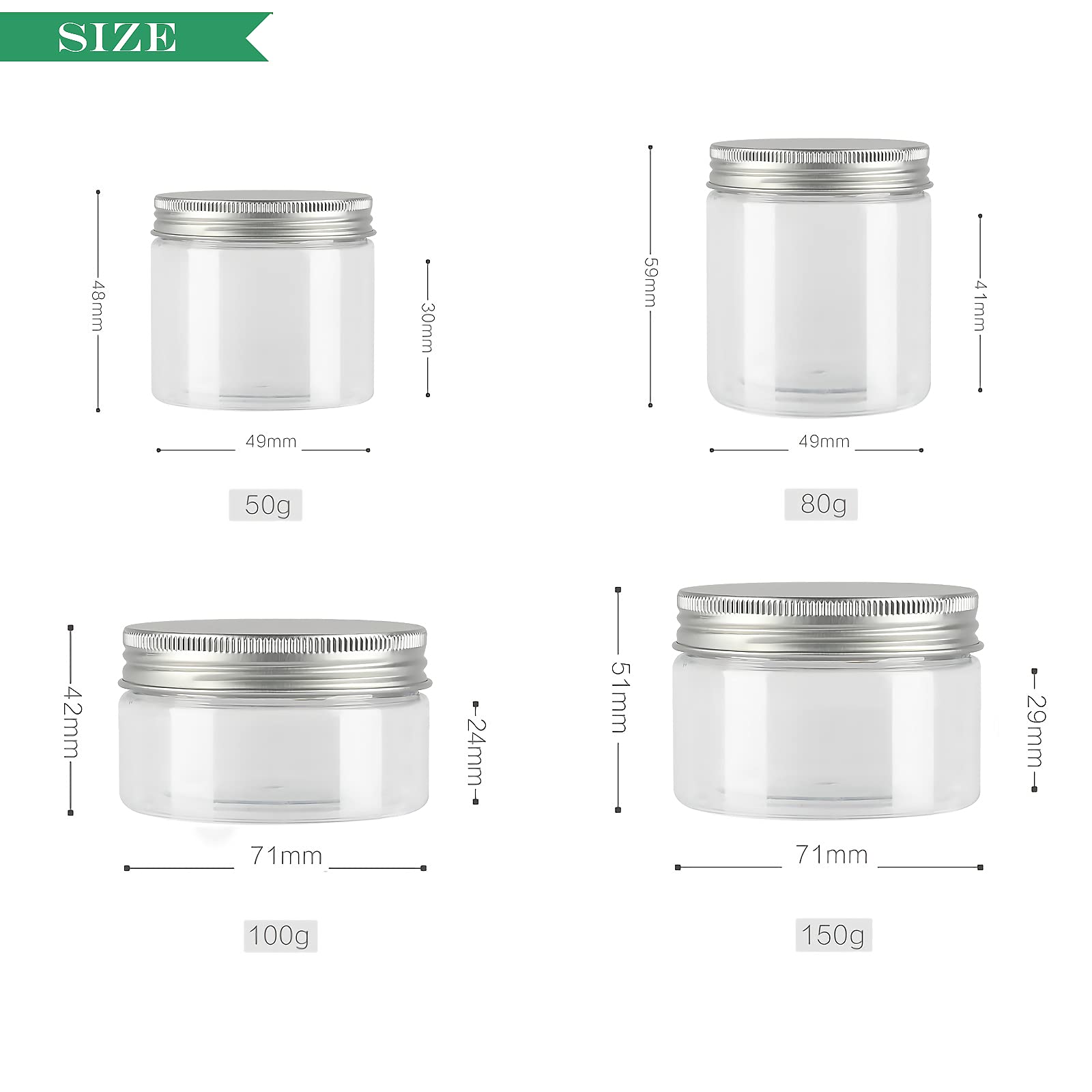 12 Stück Leere Kunststoff-Cremdosen 100 Ml Mit Deckel & 6 Spatel – BPA-frei, Universell Für Kosmetik & Basteln
