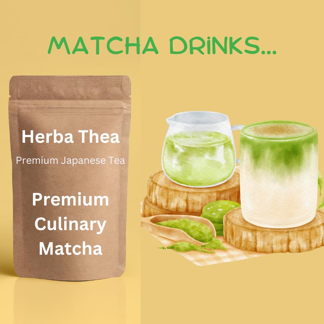 Herba Thea Green Tea Matcha Powder Chiran Harvest Japan for Cooking Baking and Smoothies 35 27 Ounces — view 6