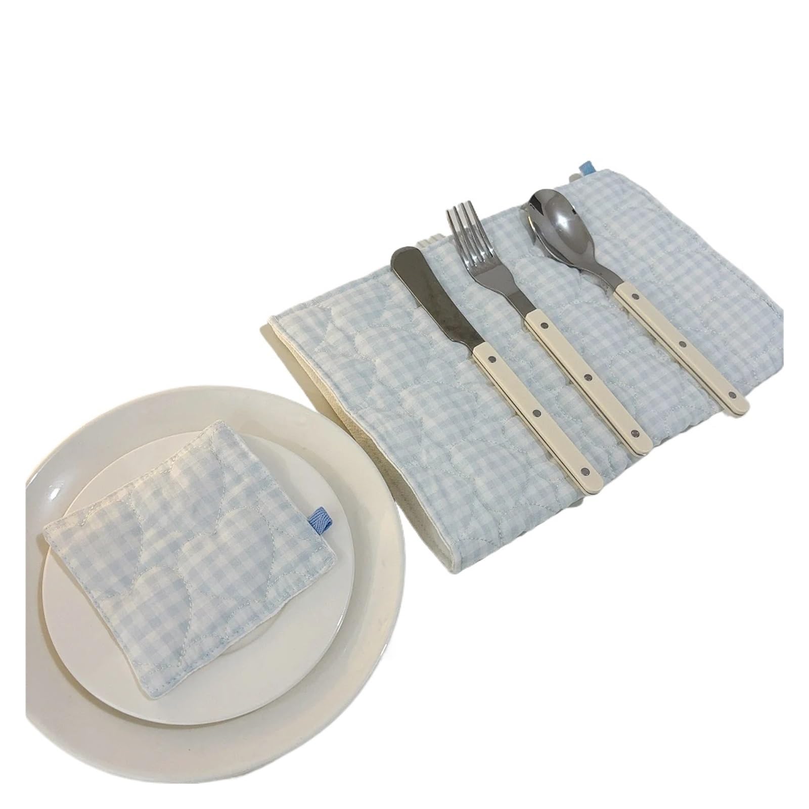 Cotton Heart-Shaped Quilted Placemats