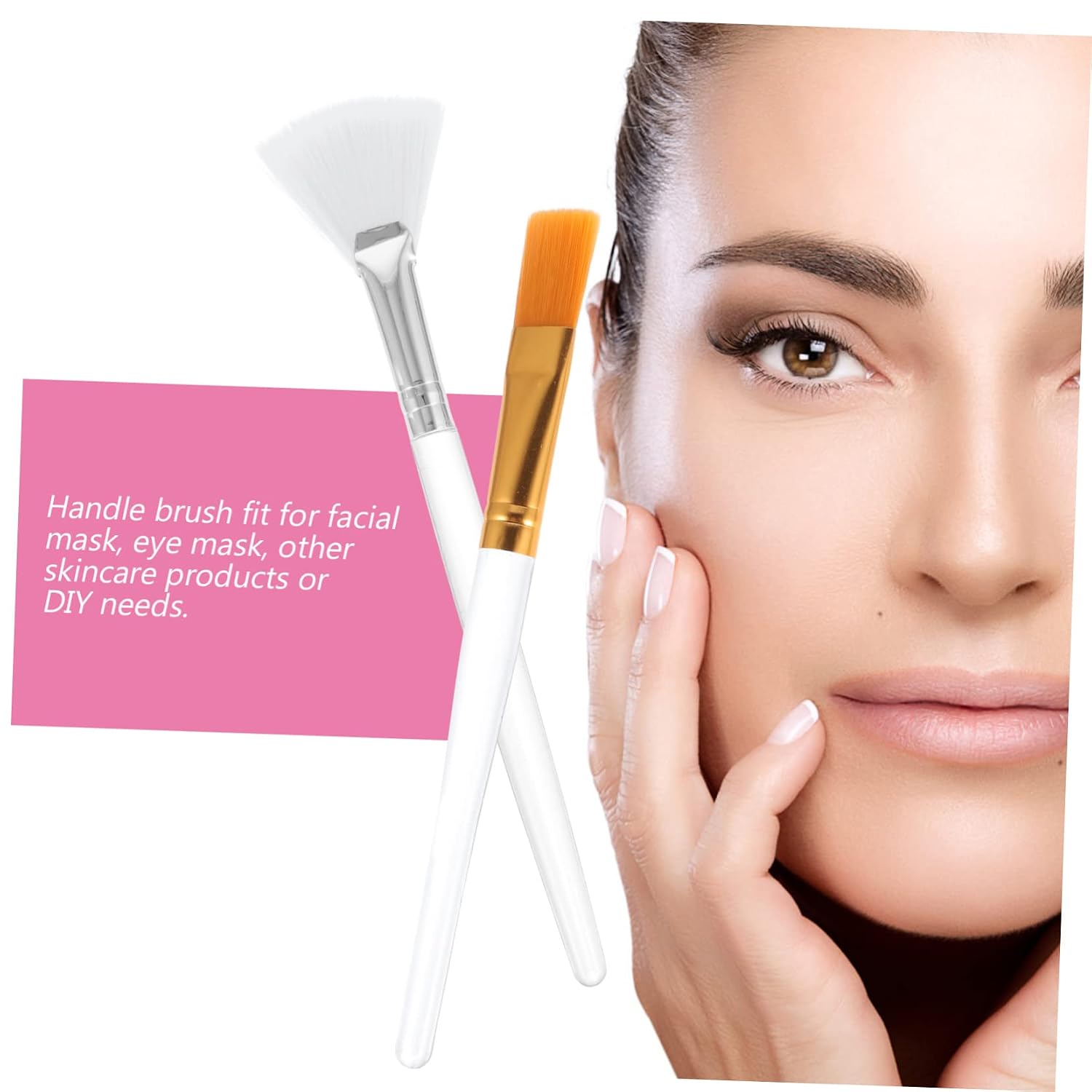 16pcs Fan Facial Brush for Mask Application Lightweight and Easy to Carry Comfortable for All Skin Types for Skincare and Facial Treatments