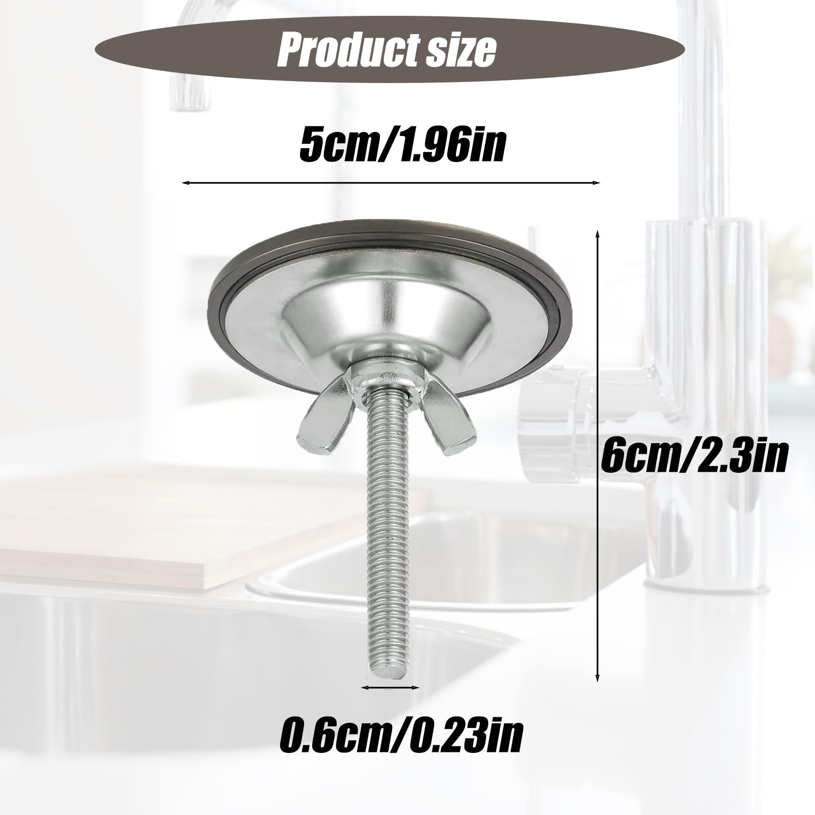 HXJFGDM Gunmetal Grey Stainless Steel Hole Cover for Sink & Tap - Image 2