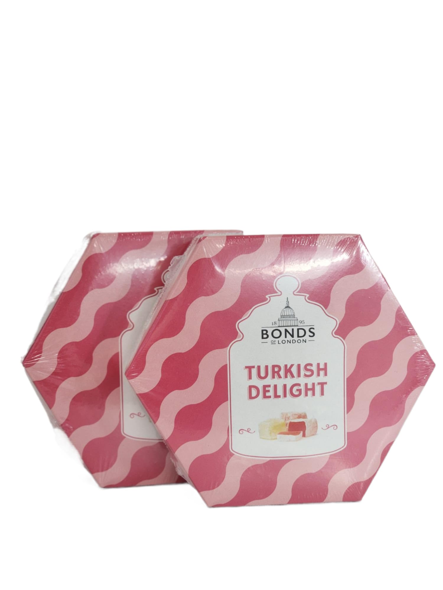 Bonds Of London Rose and Lemon Turkish Delight Selection Box Pack Of 2 x 215g Sweets Candy Gift Boxed