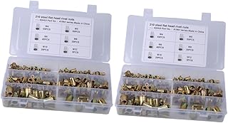 Vaguelly 200 Peças Porcas De Aço Inoxidável Plasticard Rebites De Aço Inoxidável Porcas De Aço Inoxidável Porcas De Rebite Com Rosca Porca De Rebite Cor Tampa De Porca De Combinação De Aço