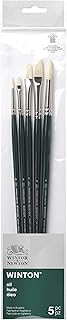 Winsor & Newton Winton Oil Brush, Long Handle, 5 pack