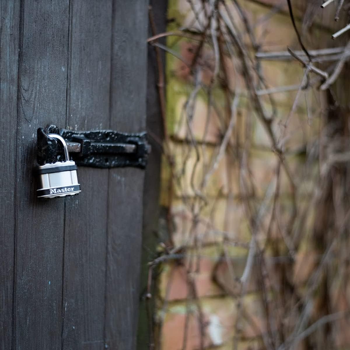 MASTER LOCK Keyed Padlock, 15/16 in,Rectangle,Silver