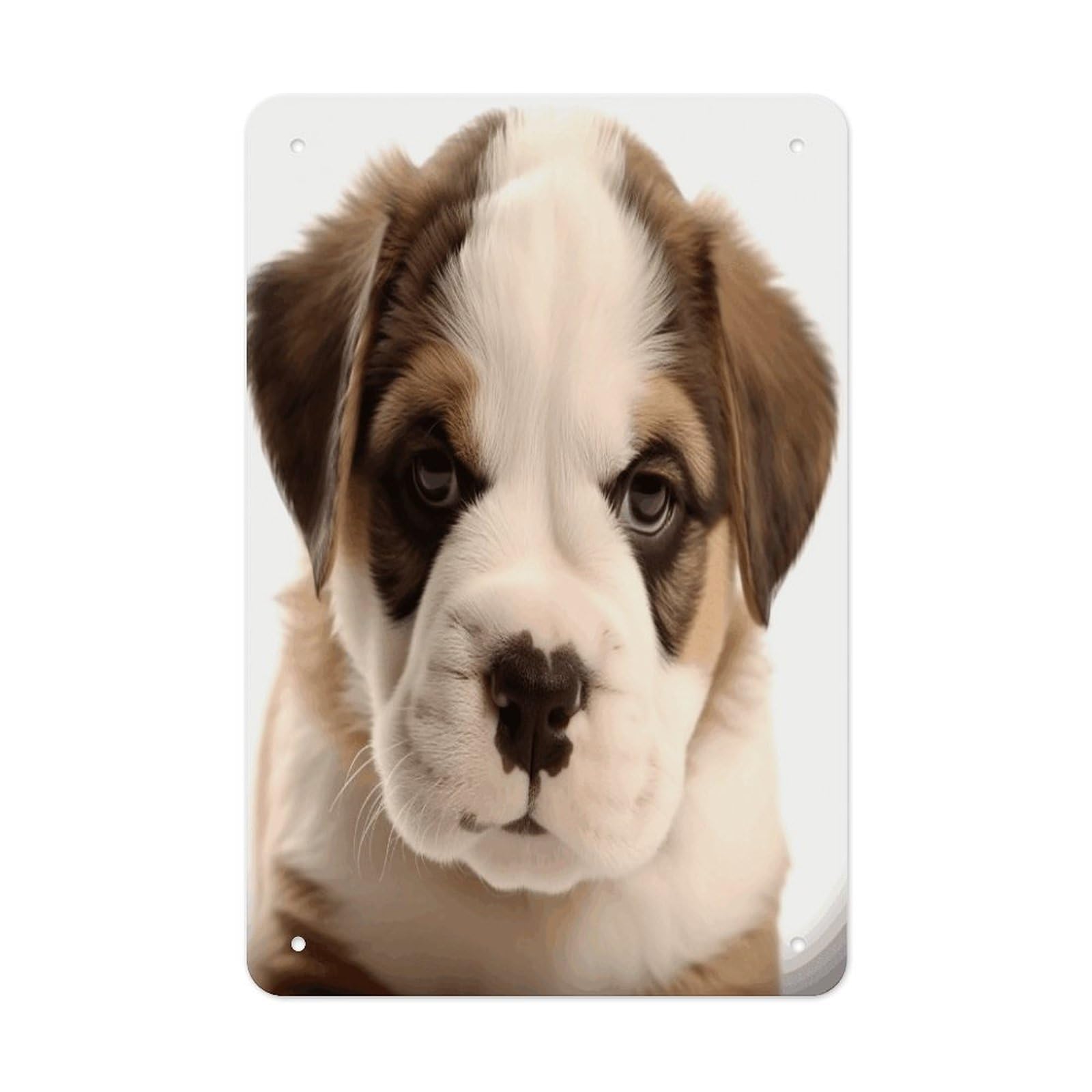 Dog Puppies Metal Tin Sign Wall Decor Funny Retro Sign Weatherproof Metal Wall Art for Indoor Or Outdoor Retro Tin Signs for Kitchen Office Home Bar Decor 11.8 X 7.9 Inch