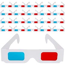 200pcs 3D Anaglyph Glasses Red Blue Cardboard Paper Frame for 3D Movies, Theaters, Parties, Lightweight Disposable Eyewear for Adults