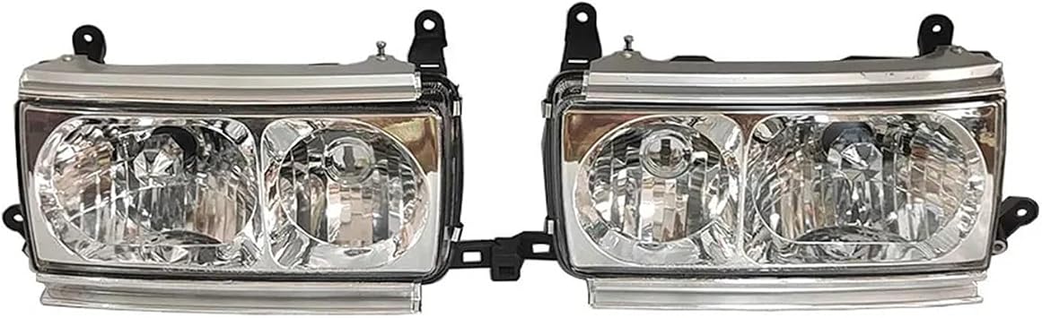 A Pair Car Headlight Crystal Lamp Compatible with Toyota Land Cruiser LC80 FJ80 HDJ80 FZJ80 1HZ 1HD 1991 1992 1993 1994 Crystal Lamp