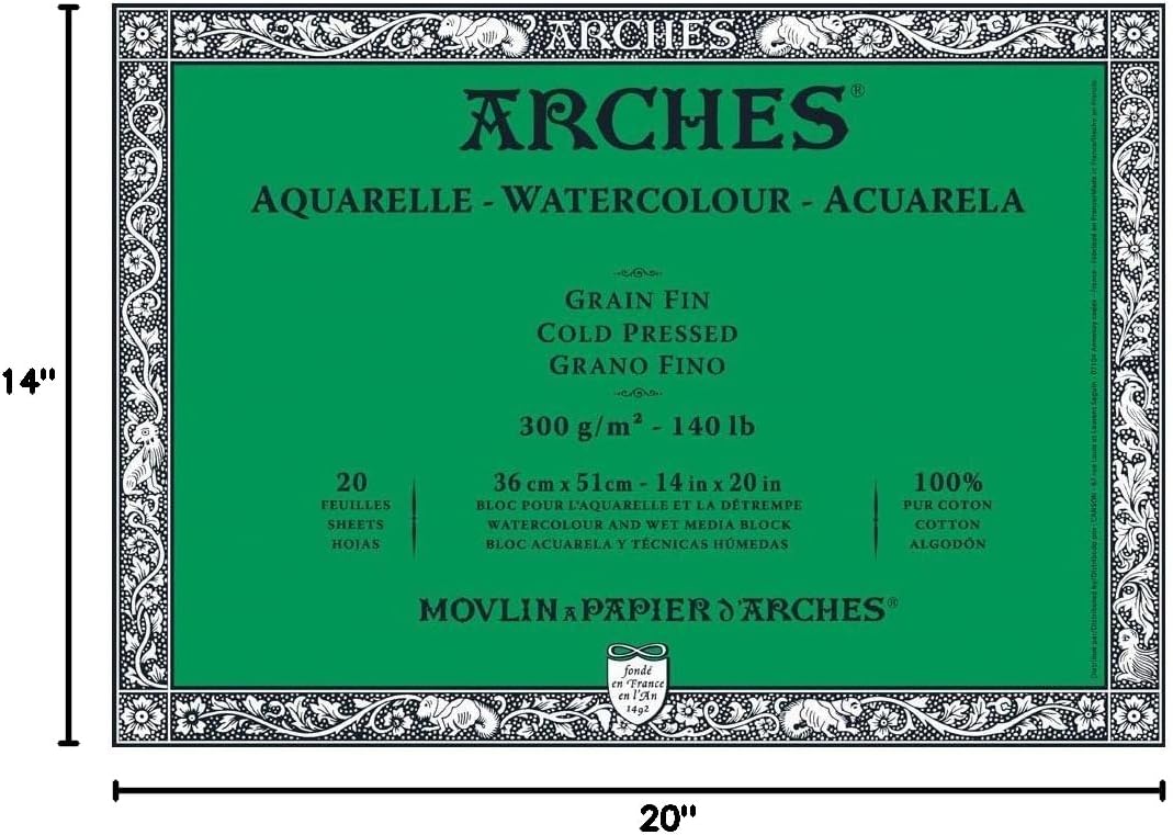 Arches Watercolor Block, Cold Press 14"X20"