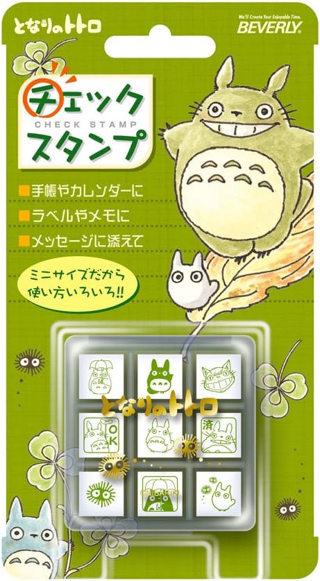 Beverly Ghibli My Neighbor Totoro Square Rubber Stamp Hanko Check Stamp Acrylic CK9-003
