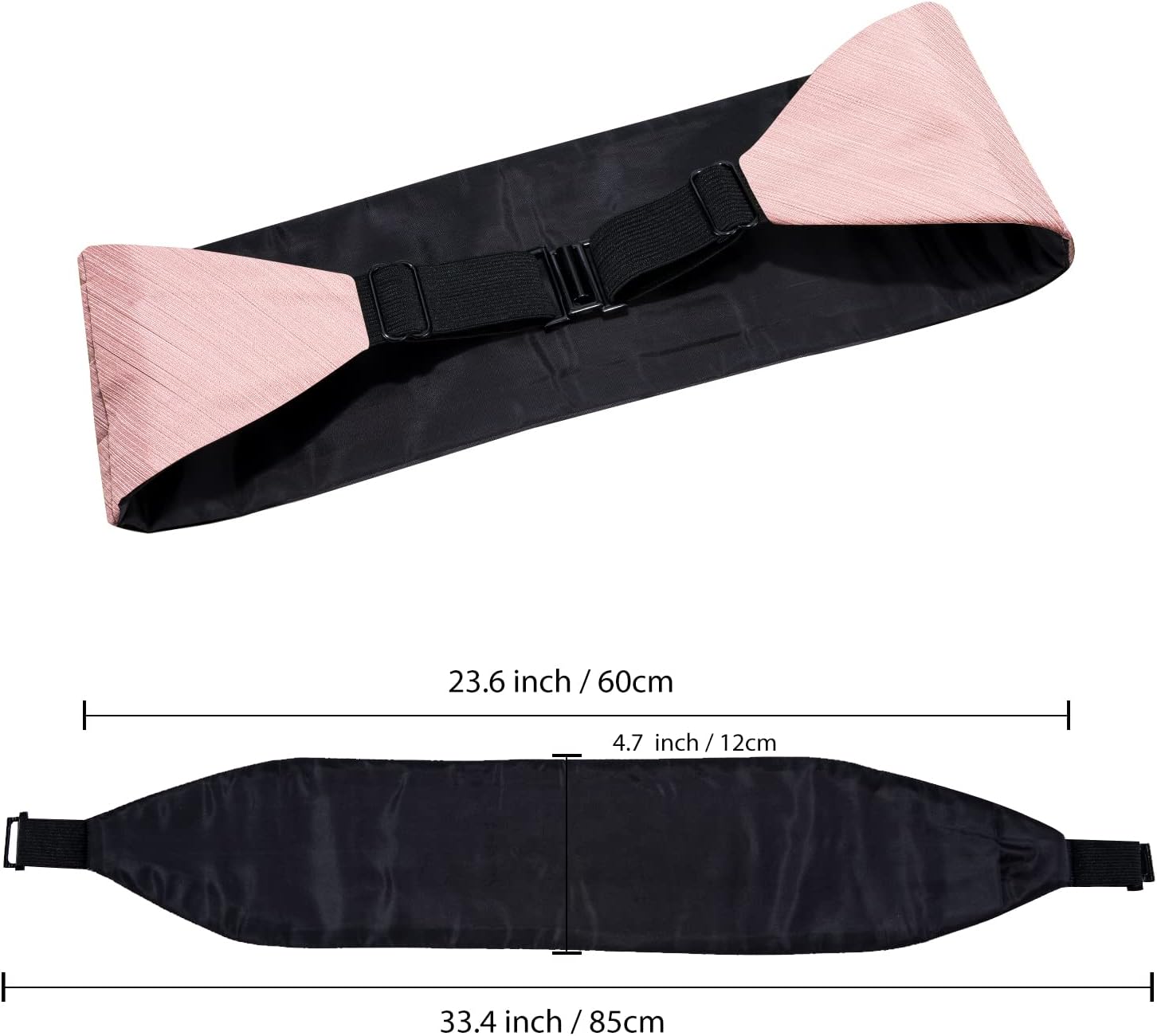 Dubulle Mens Cummerbund and Bow Tie Set Paisley Floral Pretied Bowties for Men Pocket Square Cufflinks Wedding Business - Image 2