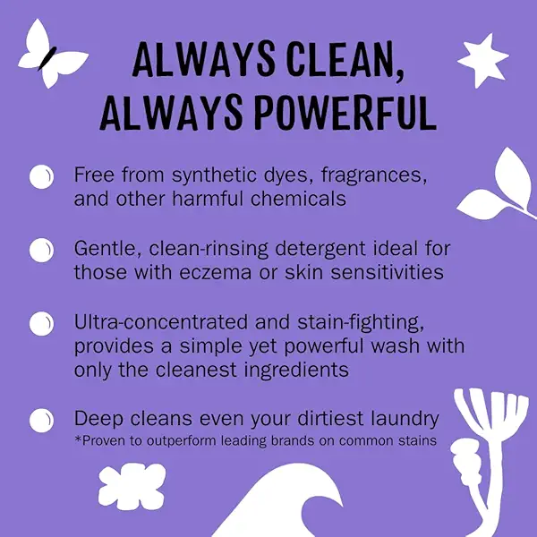 Molly's Suds Original Laundry Detergent Powder | Clean Laundry Detergent Powder for Sensitive Skin | Simple, Effective Ingredients, Stain Fighting | 120 Loads (Lavender) 2