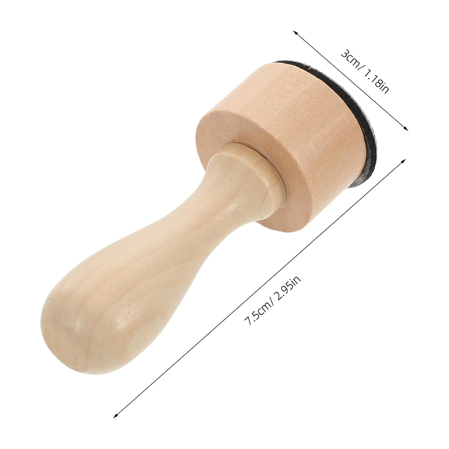 Homoyoyo Nail Stamper Tool Set with Wooden Handle Nail Seal Ink Blending Applicator for Manicure Art Supplies Mini round Ink Paints Tool
