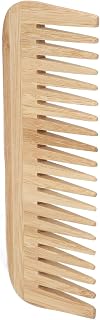 Pente de dentes largos, material de bambu, estilo fácil de segurança, pente de cabelo úmido ecologicamente correto para casa para viagens para cabelos longos
