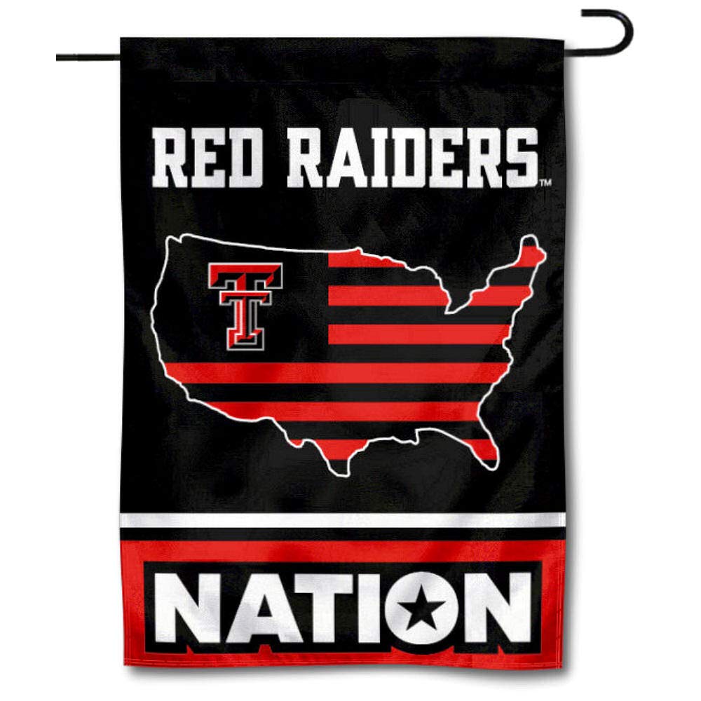 Texas Tech Red Raiders Garden Flag with USA Stars and Stripes