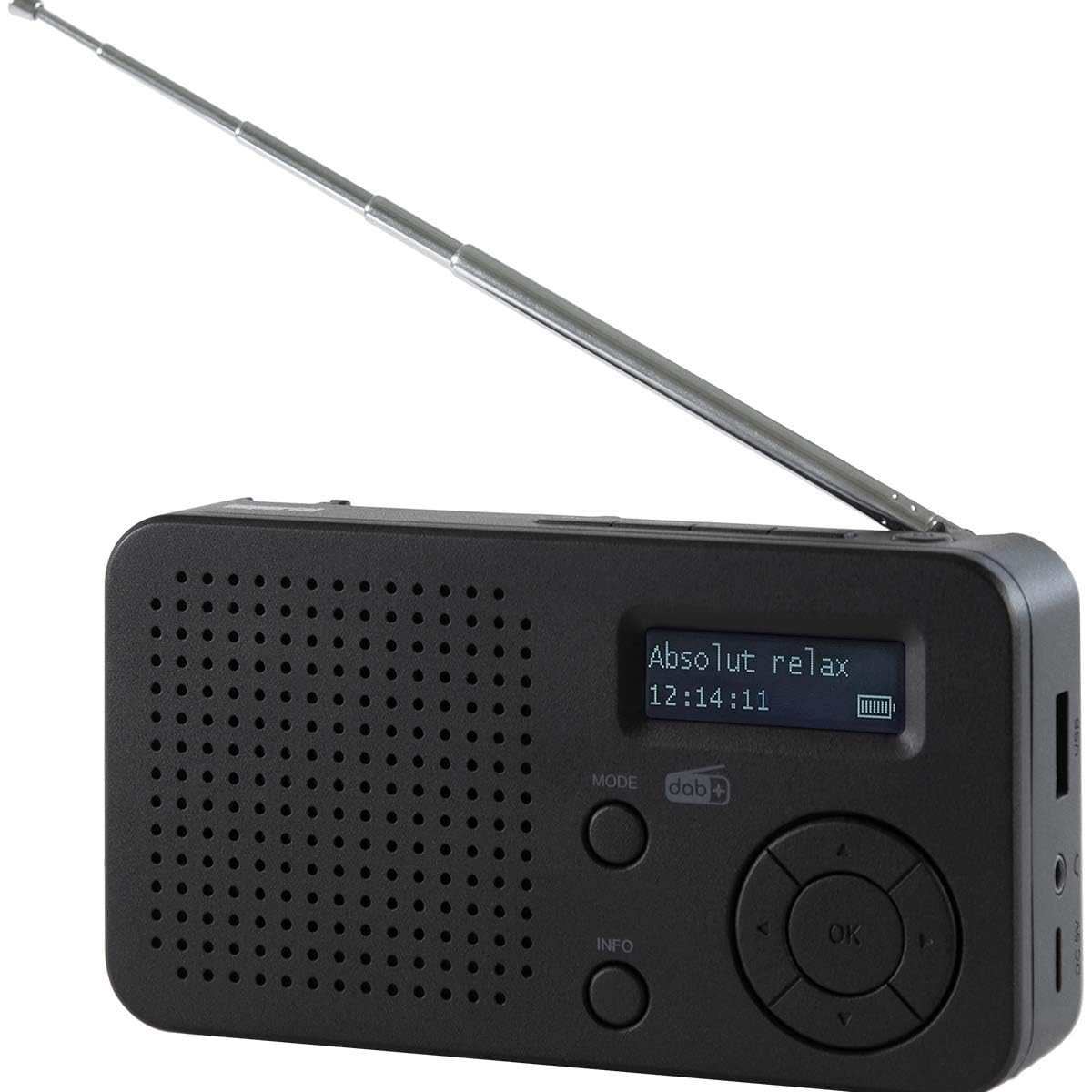 DABMAN 17 radio portátil DAB+/FM con Bluetooth negro