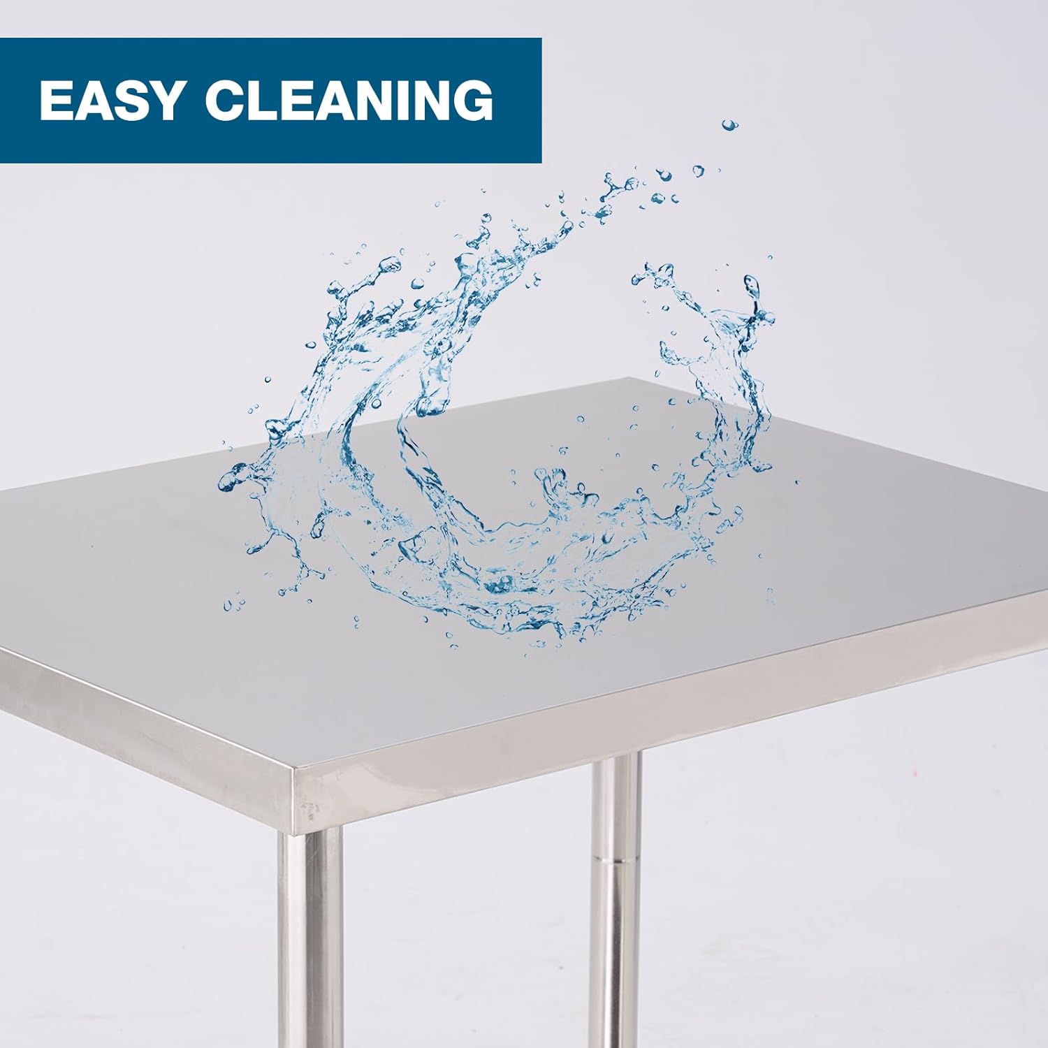30''*24'' Commercial Work Table for Restaurant and Home Stainless Steel Kitchen Prep Table with Under Shelf and Wheels