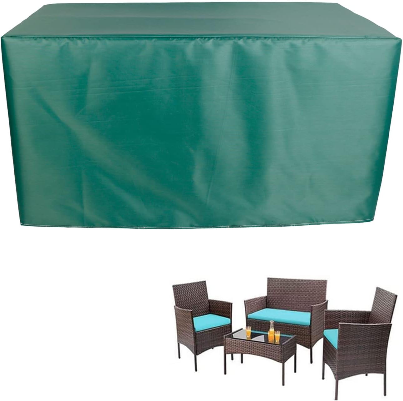 HUHJYUGE Outdoor Furniture Covers for Patio Furniture 64x24x48in, Garden Furniture Covers Waterproof, Outdoor Dining Table Cover Rectangular for Dinning Furniture, Chairs and Sofas